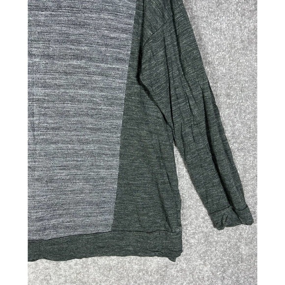 Madewell All Around Tee Shirt Top Colorblock Womens Medium Gray Green V-Neck - Picture 12 of 15